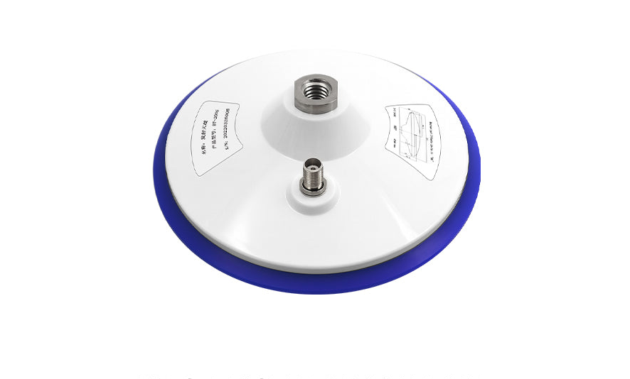 BT-200S antenna underside showing threaded mount and RF connector on circular base