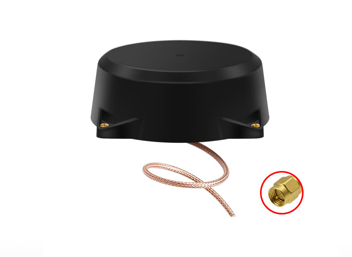 Beitian BT-236 RTK GNSS quadrifilar helix antenna with pigtail coax cable and SMA-J connector