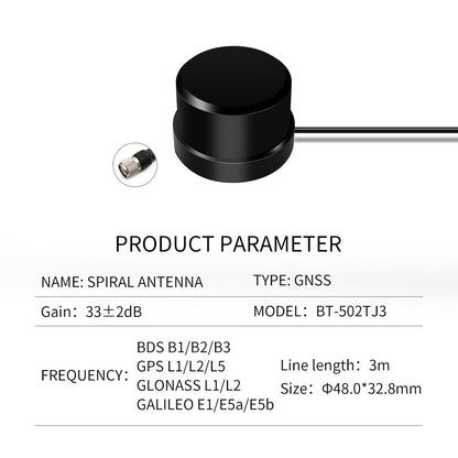 Beitian Autopilot Drone Positioning Helical Antenna GNSS GPS GLONASS Galileo BeiDou BT-502