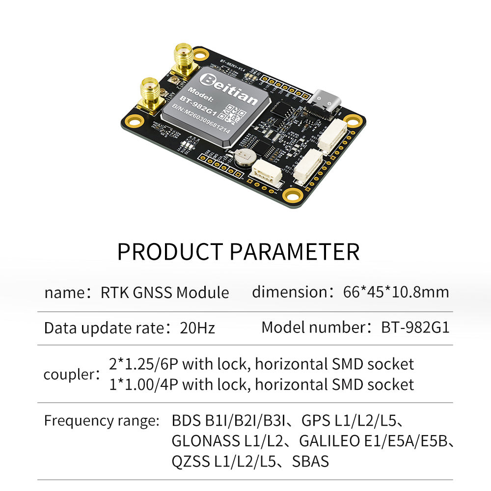 Beitian UM982 K922 GPS Module Navigation Surveying Positioning Precision Centimeter-level RTK GNSS Module BT-982G1