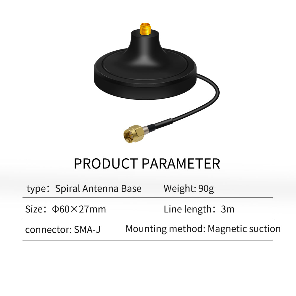 Beitian RTK GNSS Helixcal Antenna Helical Antenna with Magnetic Base SMA-J BT-M61AJ3