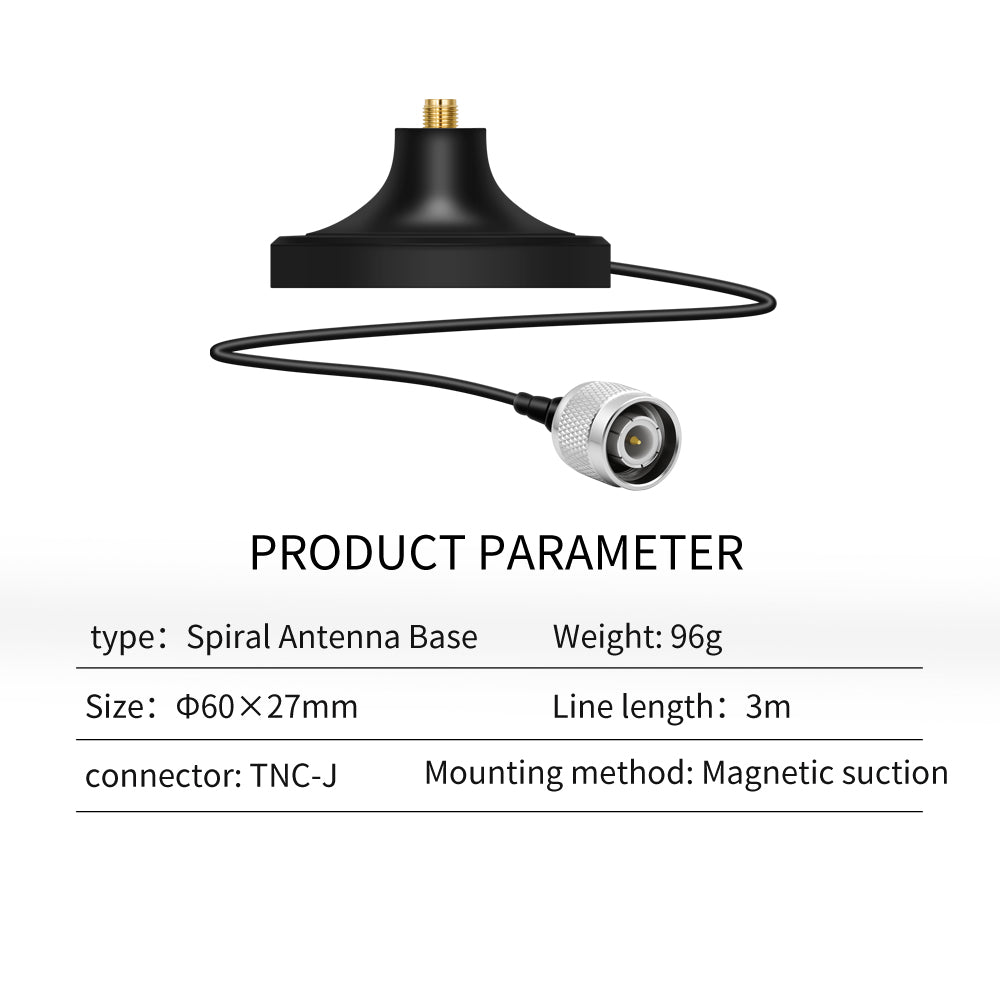 Beitian RTK GNSS Helixcal Antenna Helical Antenna with Magnetic Base SMA-J BT-M61AJ3