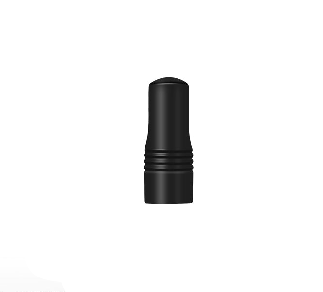 BT-T338 compact GNSS helical antenna standing upright, black cylindrical housing