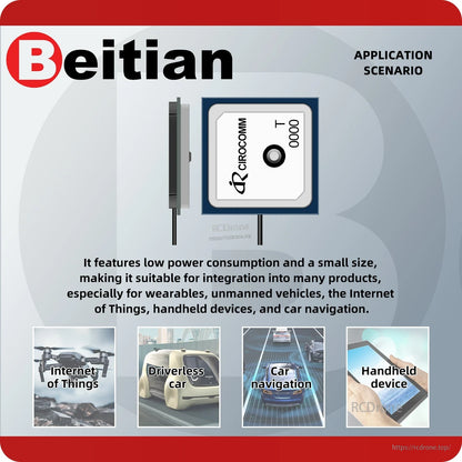 Application scenario graphic for BT-0000 showing use cases: IoT, driverless car, navigation, handheld