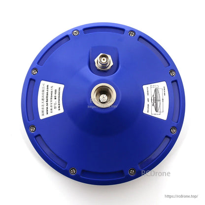 Bottom view of Beitian BT-100 antenna housing showing connector port and mounting thread