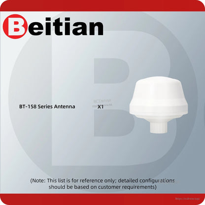 Package contents graphic: BT-158 series antenna quantity 1