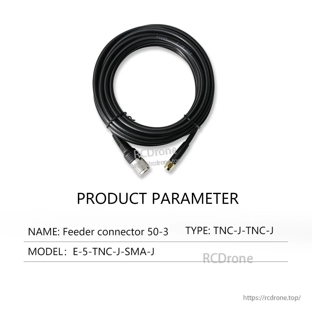 Coax feeder cable E-5-TNC-J-SMA-J (TNC-J to SMA-J) product parameter image