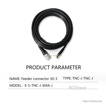 Coax feeder cable E-5-TNC-J-SMA-J (TNC-J to SMA-J) product parameter image
