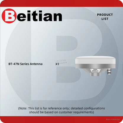 Package contents graphic showing BT-47N series antenna quantity list (X1)