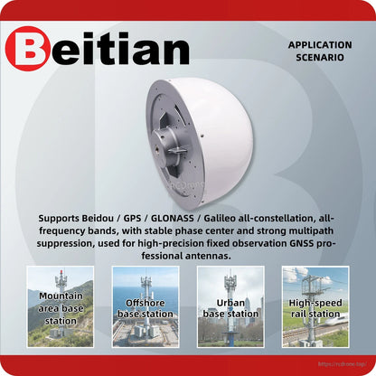 BT-4N04A application scenario graphic for base stations and fixed observation GNSS use