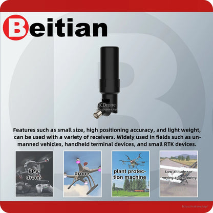 BT-564 use-case graphic showing applications like FPV drone, drone, plant protection machine, surveying