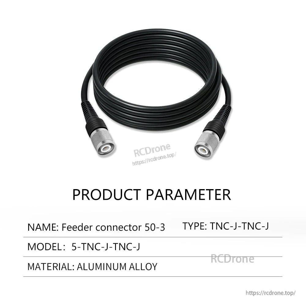 Feeder cable TNC-J to TNC-J connector, product parameter graphic