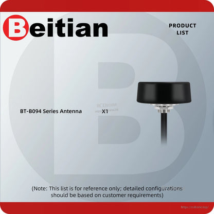 Package contents list showing BT-B094 series antenna x1