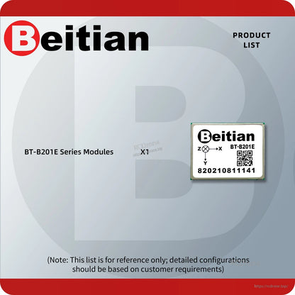 BT-B201E product list graphic showing 1x module included (BT-B201E series modules)