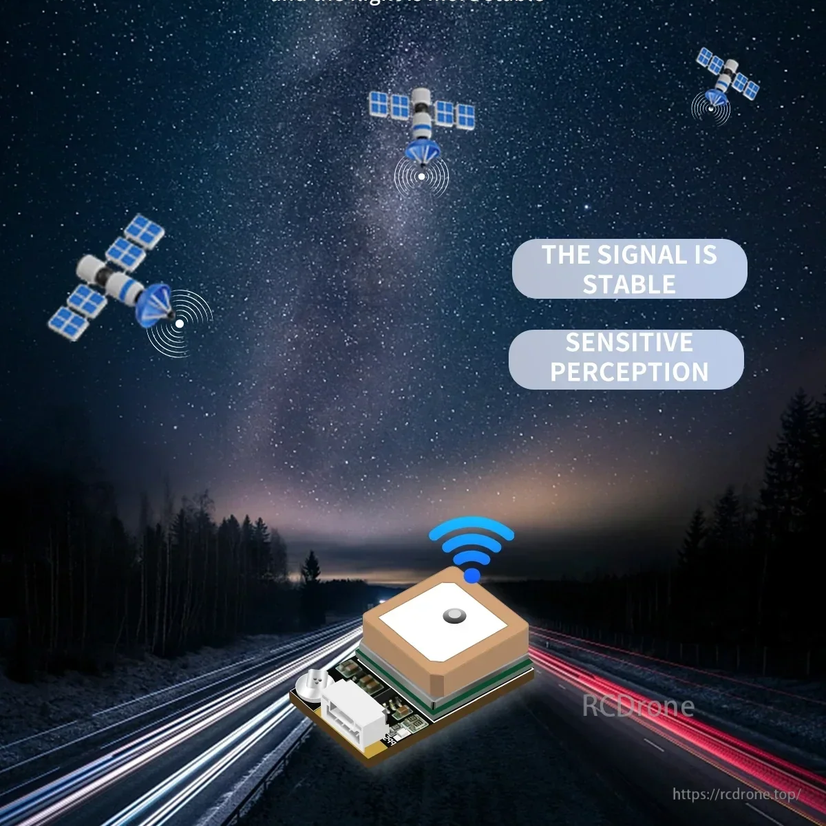 BE-245 GNSS module operating around stable satellite signals and sensitive positioning detection