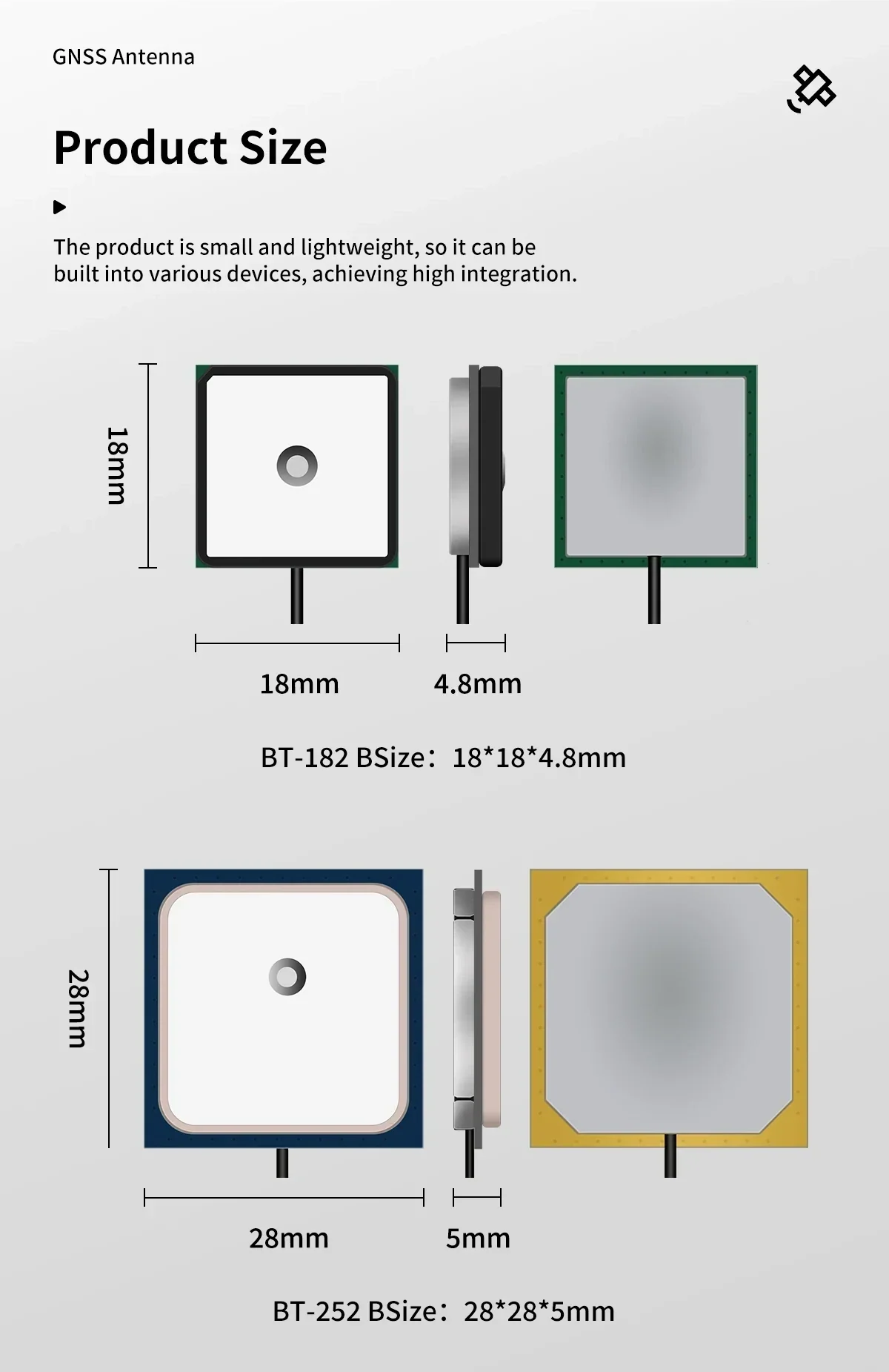 Beitian High Gain Internal GPS Satellite Navigation Antenna for Boat and Vessel Ceramic Antenna  BT-182B