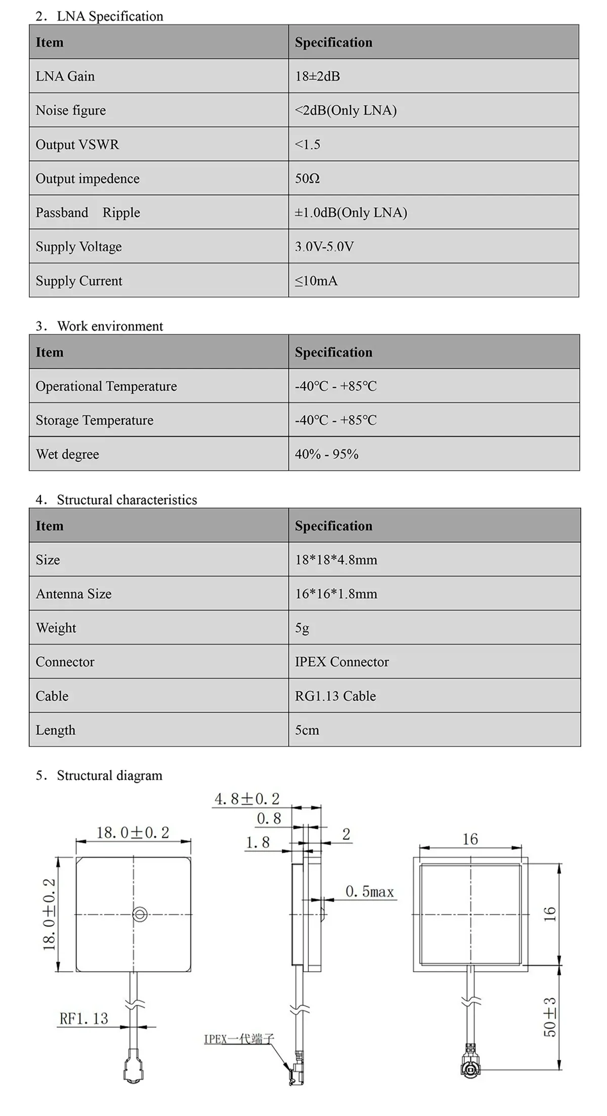 Beitian High Gain Internal GPS Satellite Navigation Antenna for Boat and Vessel Ceramic Antenna  BT-182B