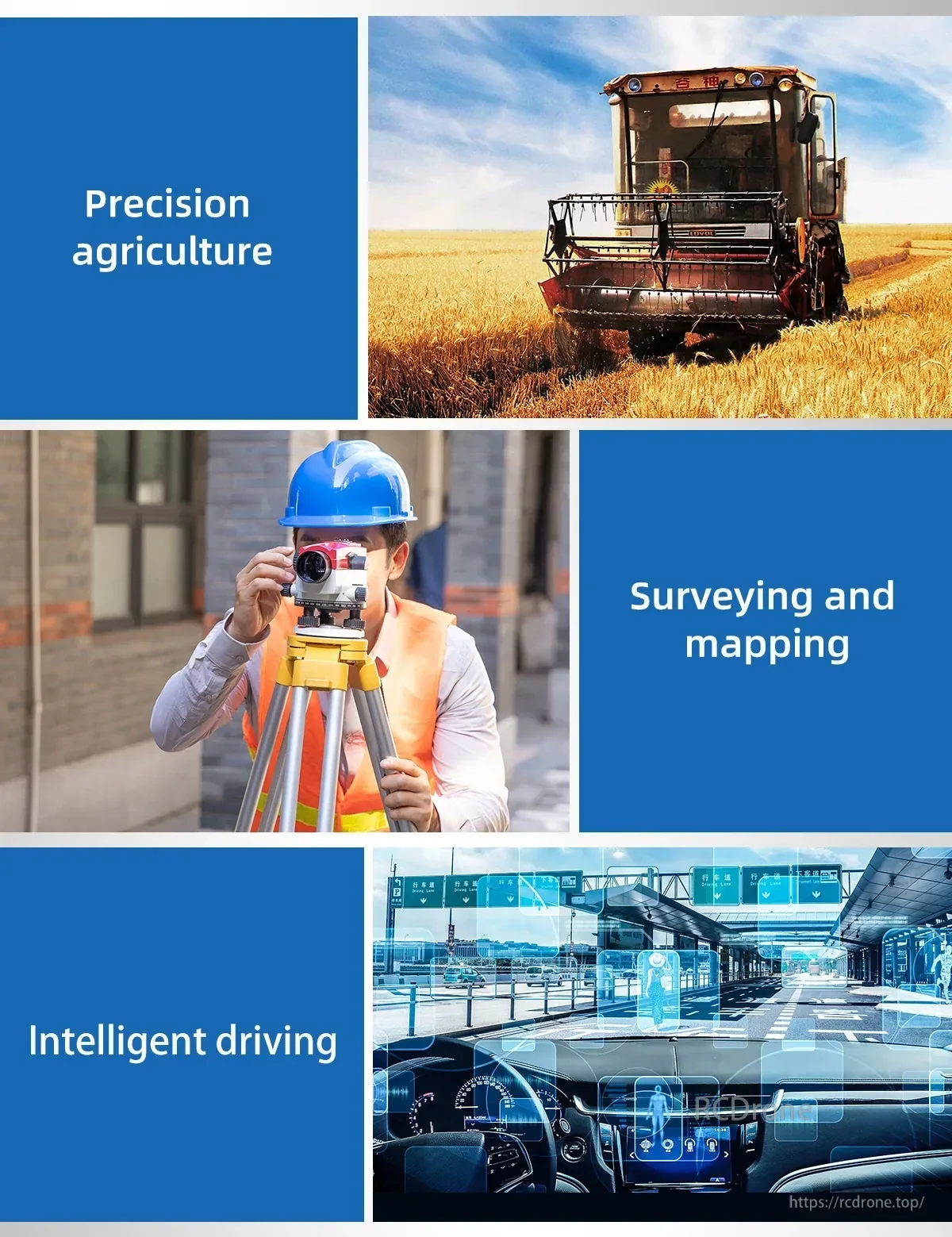 Application scenarios for GNSS adapter cabling: precision agriculture, surveying and mapping, intelligent driving
