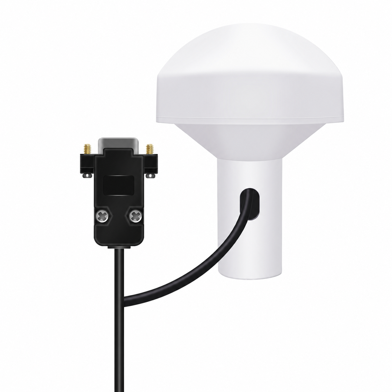 Beitian BE-27D GNSS mushroom head receiver with RS-232 DB9 connector and cable