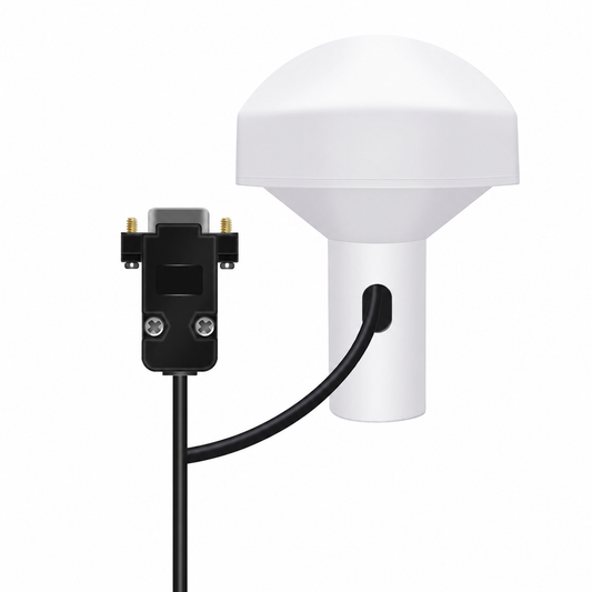 Beitian BE-27D GNSS mushroom head receiver with RS-232 DB9 connector and cable