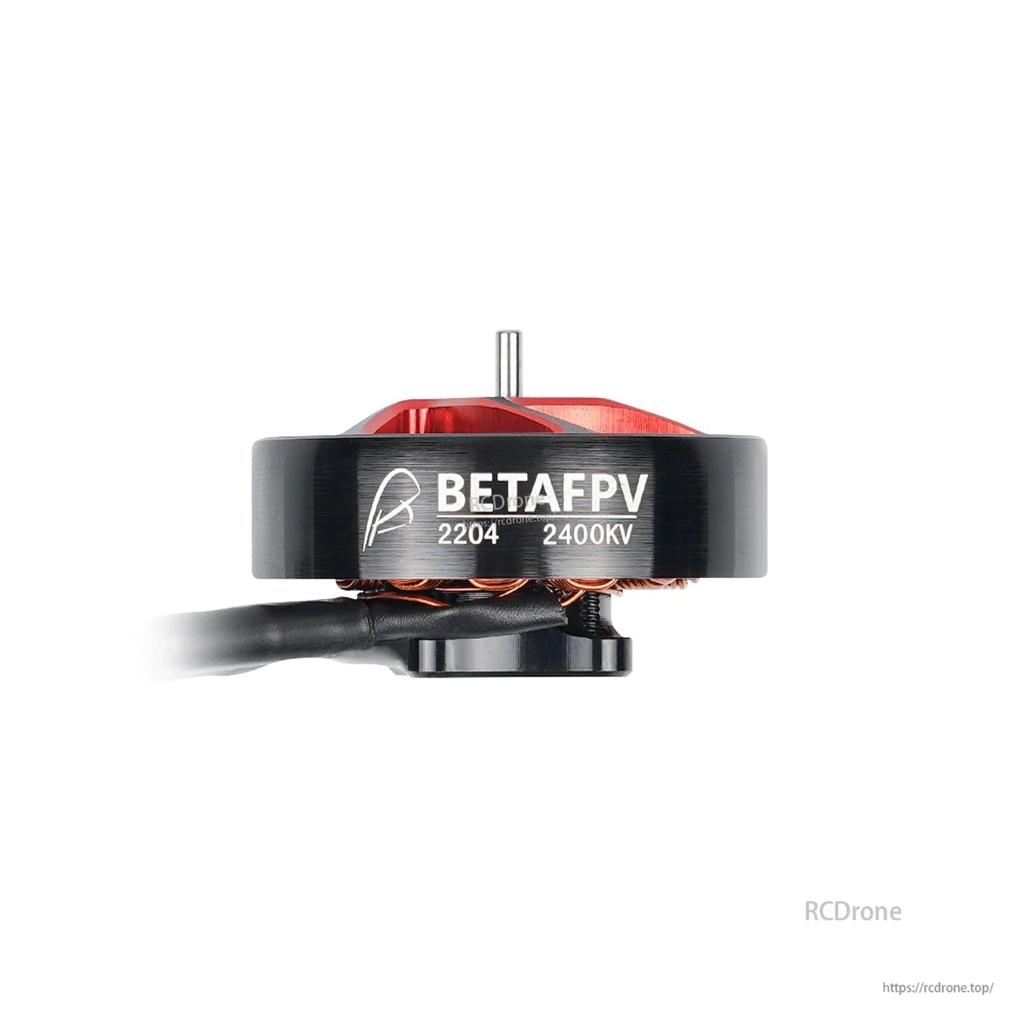 BetaFPV 2204 2400KV Brushless Motor side view with 2204 2400KV label and shaft