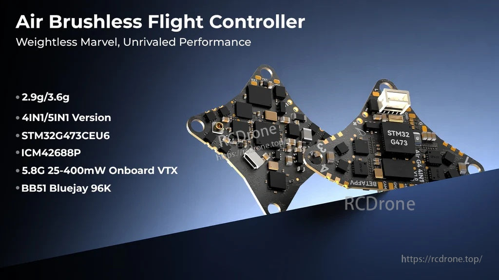 BETAFPV Air Brushless Flight Controller 1S ultralight whoop FC, 4IN1/5IN1 boards with onboard 5.8GHz VTX