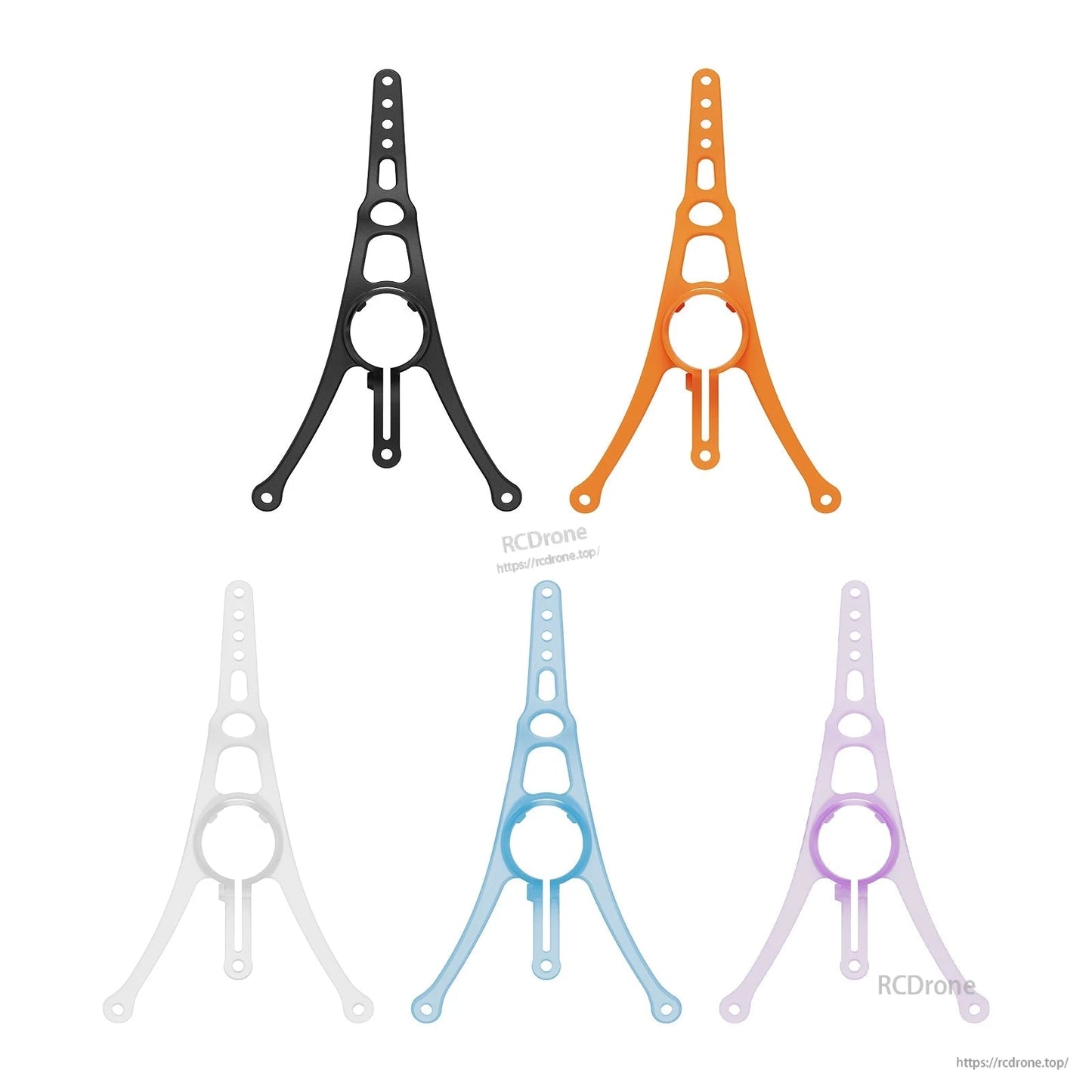 BetaFPV Air II Canopy color options shown together: black, orange, white, blue, purple