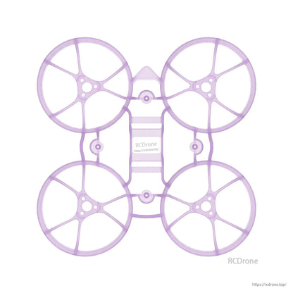 Air65 micro whoop frame in purple, top-down view of ducts and mounting holes
