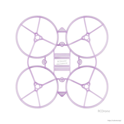 Purple whoop frame top-down view with four ducts and centered battery/canopy mounting section