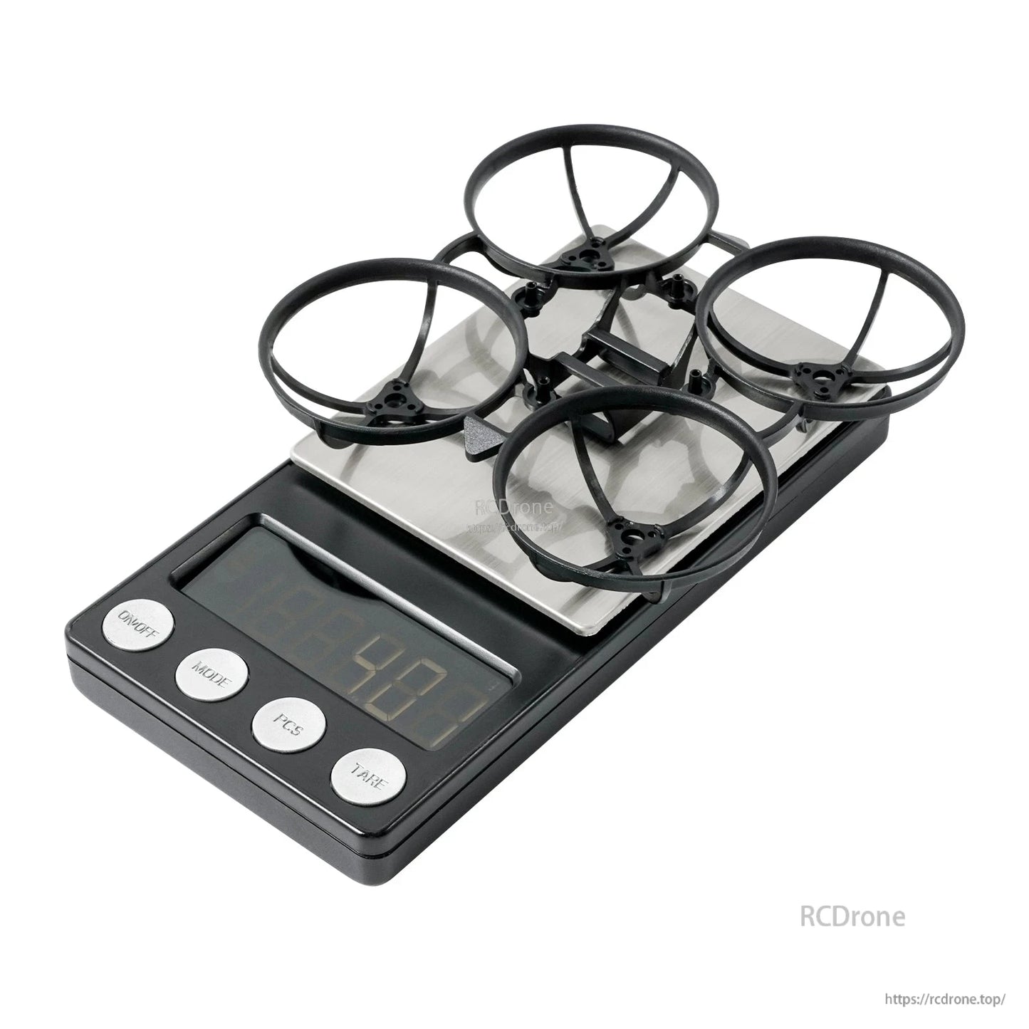 Air75 II whoop frame on digital scale showing 4.00g weight