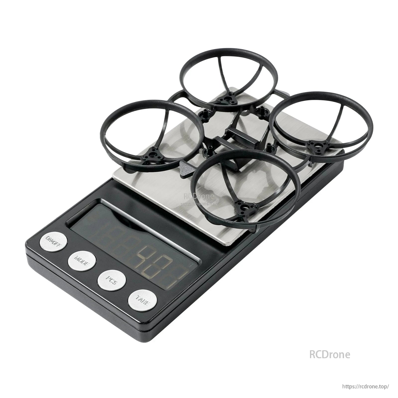 Air75 II whoop frame on digital scale showing 4.00g weight