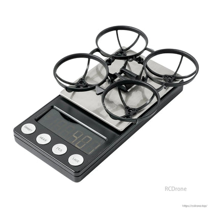 Air75 II whoop frame on digital scale showing 4.00g weight