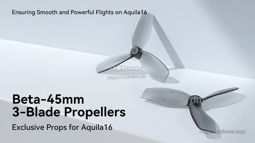 BetaFPV Beta-45mm 3-Blade Propeller set in grey, exclusive replacement props for Aquila16 quadcopter