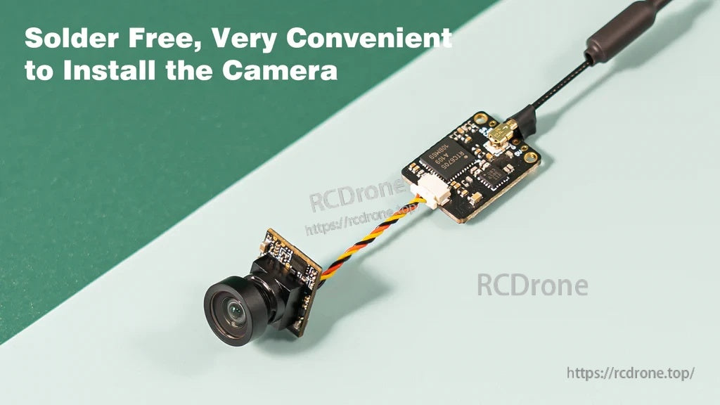 JST-0.8 plug lead on the C03 camera for solder-free connection to a whoop AIO flight controller