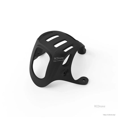 Black vented micro drone canopy shell with front camera opening and mounting tabs
