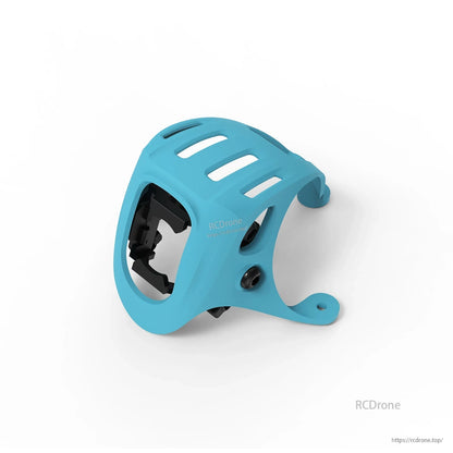 Blue canopy with black internal camera mount insert, front opening and side hardware holes