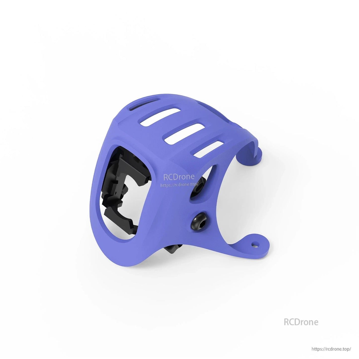 Purple canopy with black internal camera mount insert, showing side holes and front opening