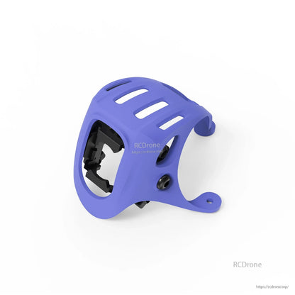 Purple canopy with black internal camera mount insert, showing side holes and front opening