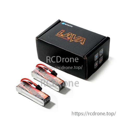 BetaFPV LAVA retail box with two LAVA 450mAh LiHV batteries and XT30 leads (2-pack)