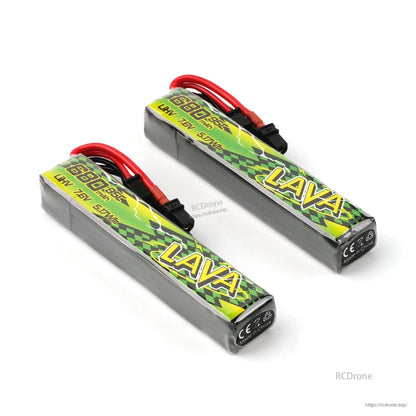 بطارية BetaFPV LAVA II 2S LiHV 7.6V 95C 580mAh/680mAh مع وصلة XT30 + JST-XH2.54 للتوازن