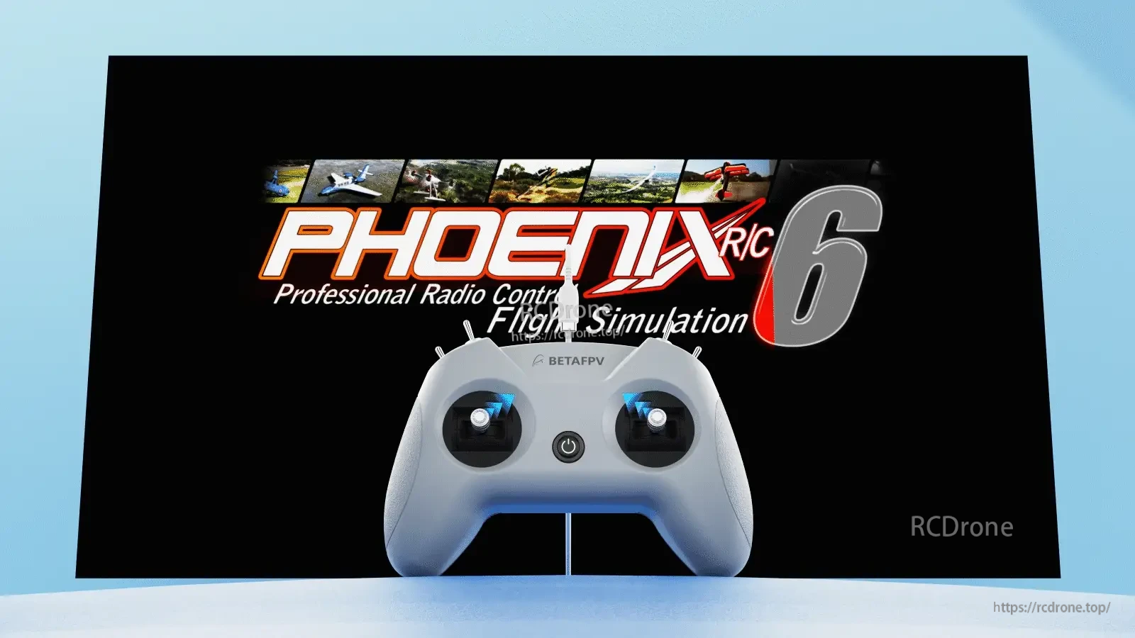 LiteRadio 2 SIM controller in Dongle mode for PhoenixRC 6 flight simulator via USB Type-C
