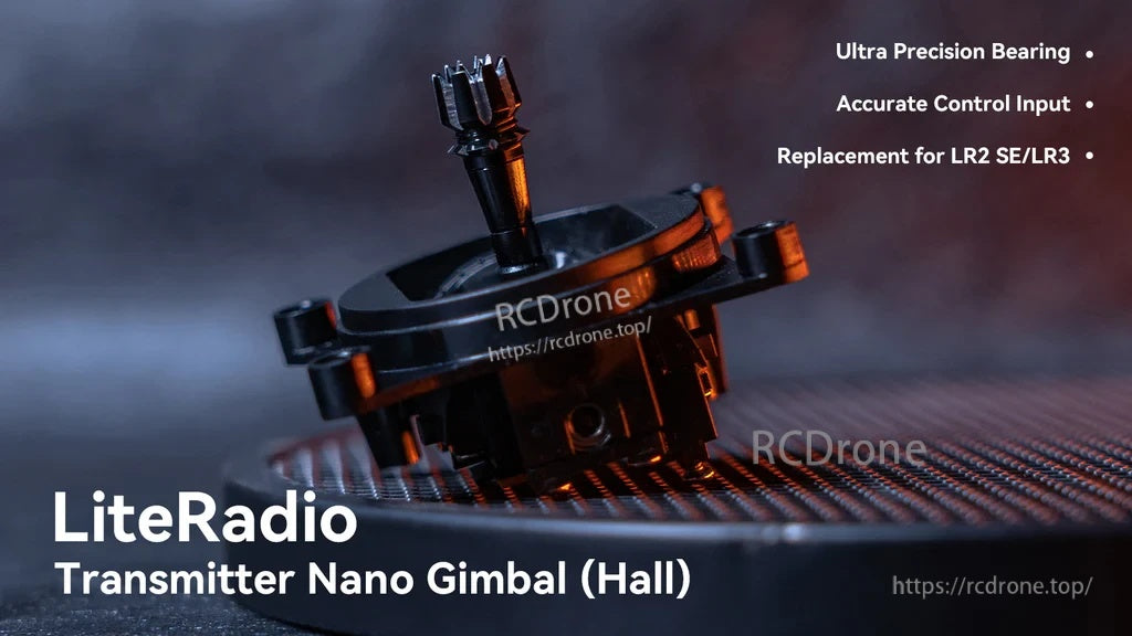 BETAFPV LiteRadio Transmitter Nano Gimbal (Hall sensor) module with stick installed, black housing