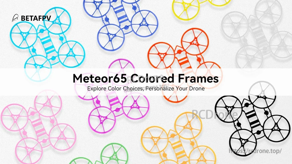 BetaFPV Meteor65 micro brushless whoop frame color options (transparent, blue, black, green, pink, orange)