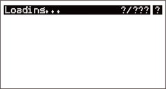 Radio screen displaying “Loading…” during ExpressLRS LUA script startup