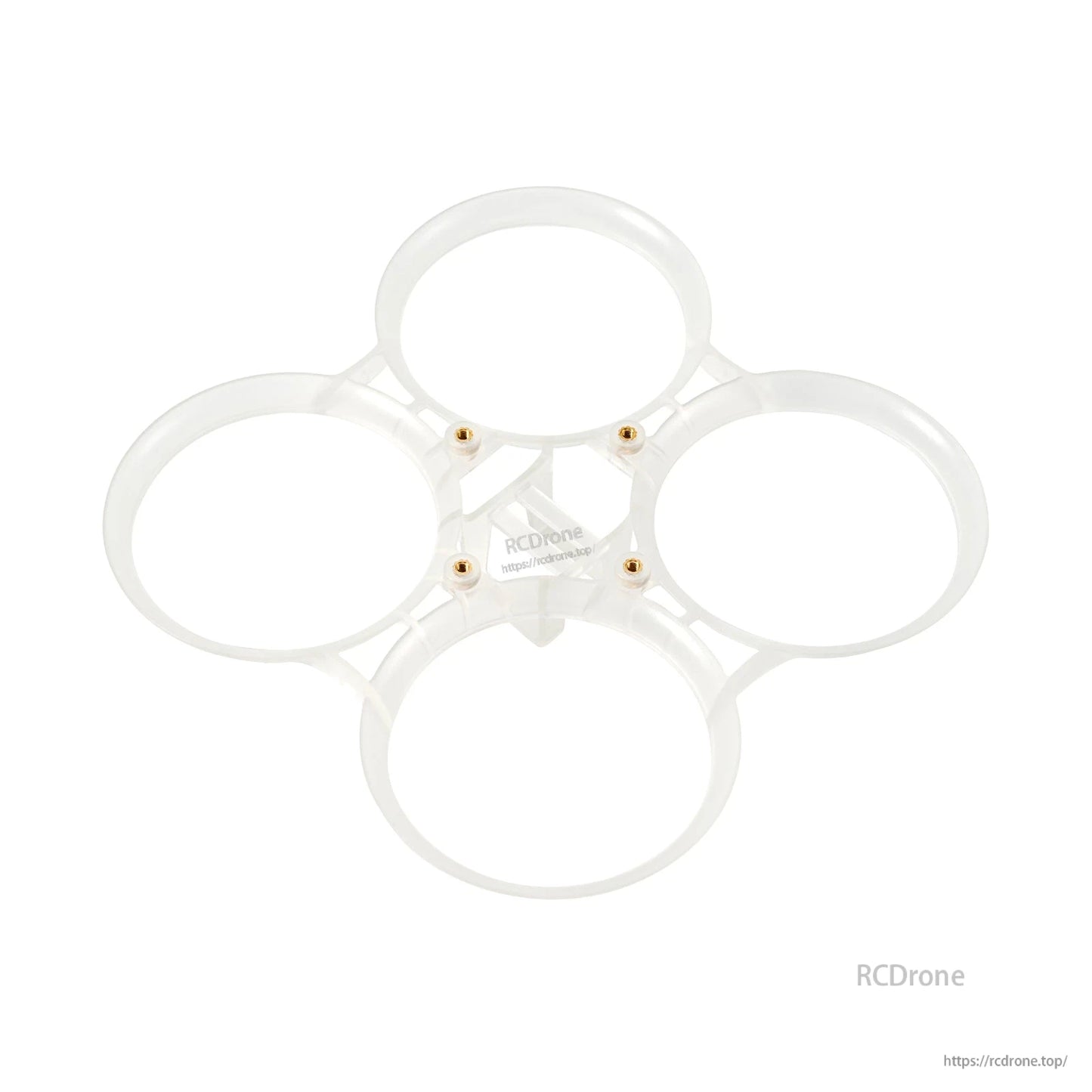 White duct frame bottom view with brass threaded inserts and central support brace