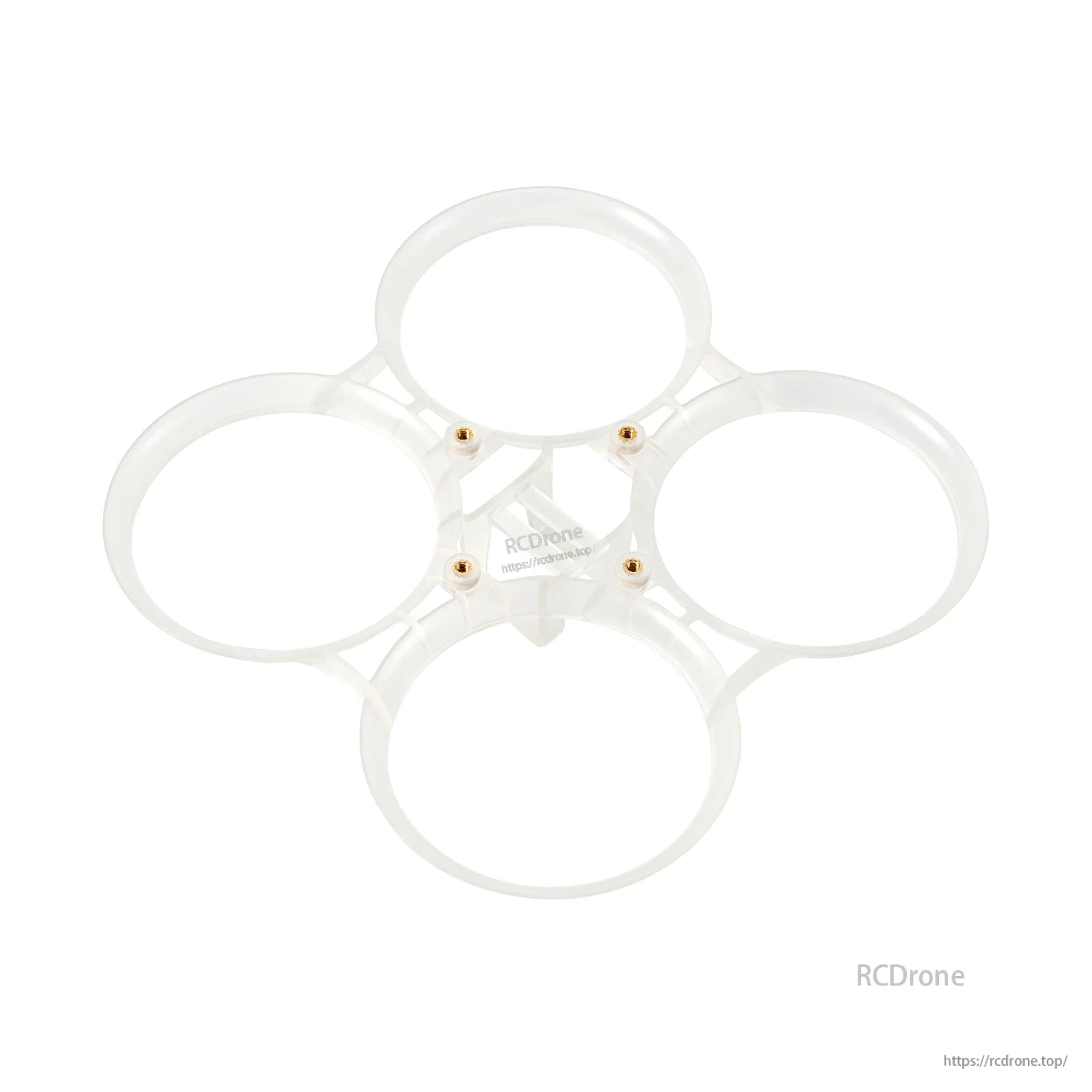 White duct frame bottom view with brass threaded inserts and central support brace