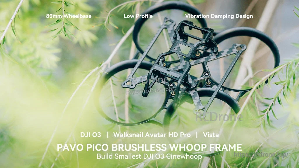 BetaFPV Pavo Pico brushless whoop frame for DJI O3, compact low-profile 80mm-class cinewhoop platform