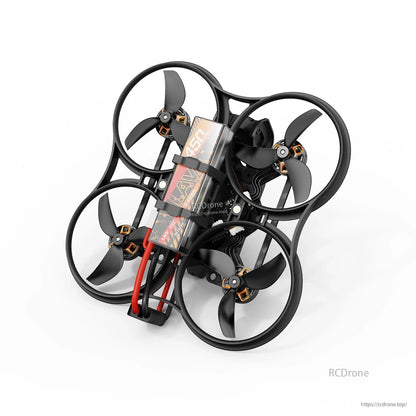 BetaFPV micro ducted FPV quadcopter with four tri-blade props, protective ducts, and top-mounted battery