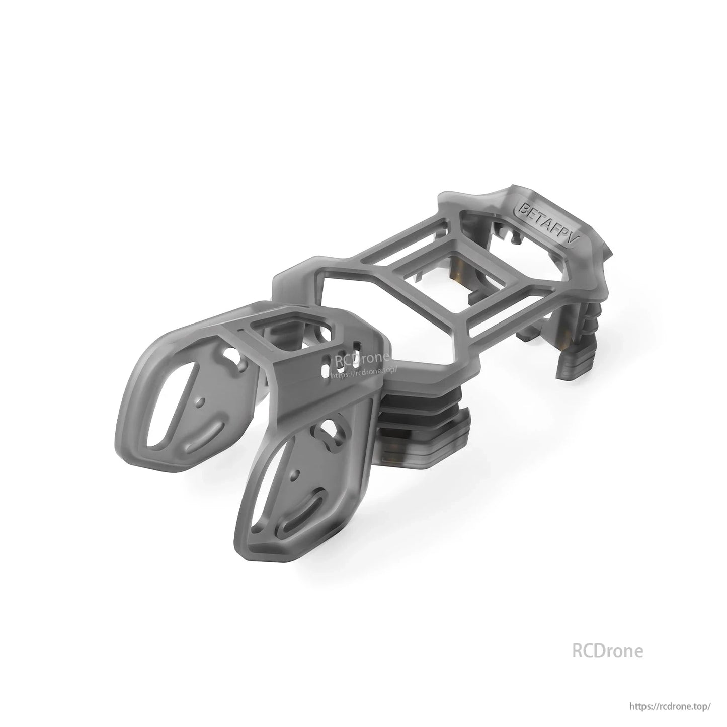 Camera canopy bracket set in gray and black, side-by-side view