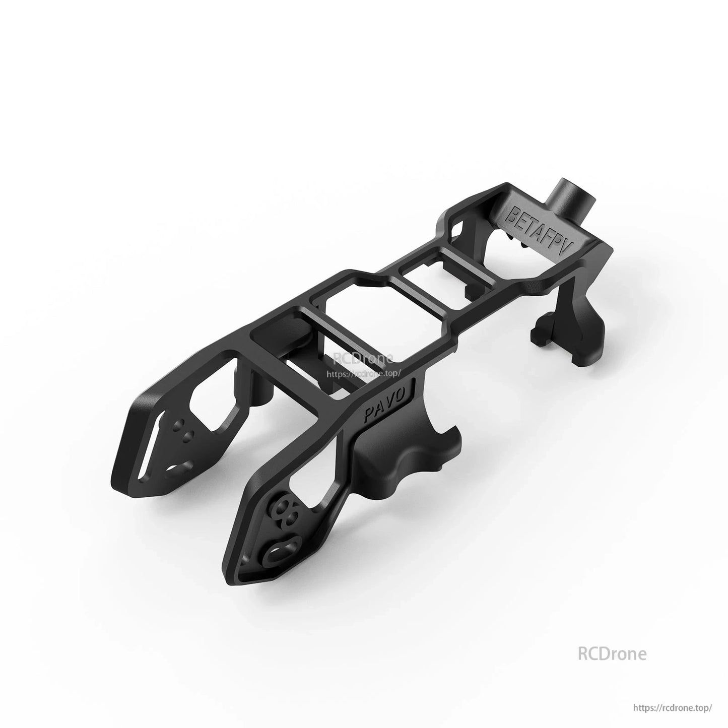 Black camera canopy bracket labeled PAVO and BETAFPV, front mount view